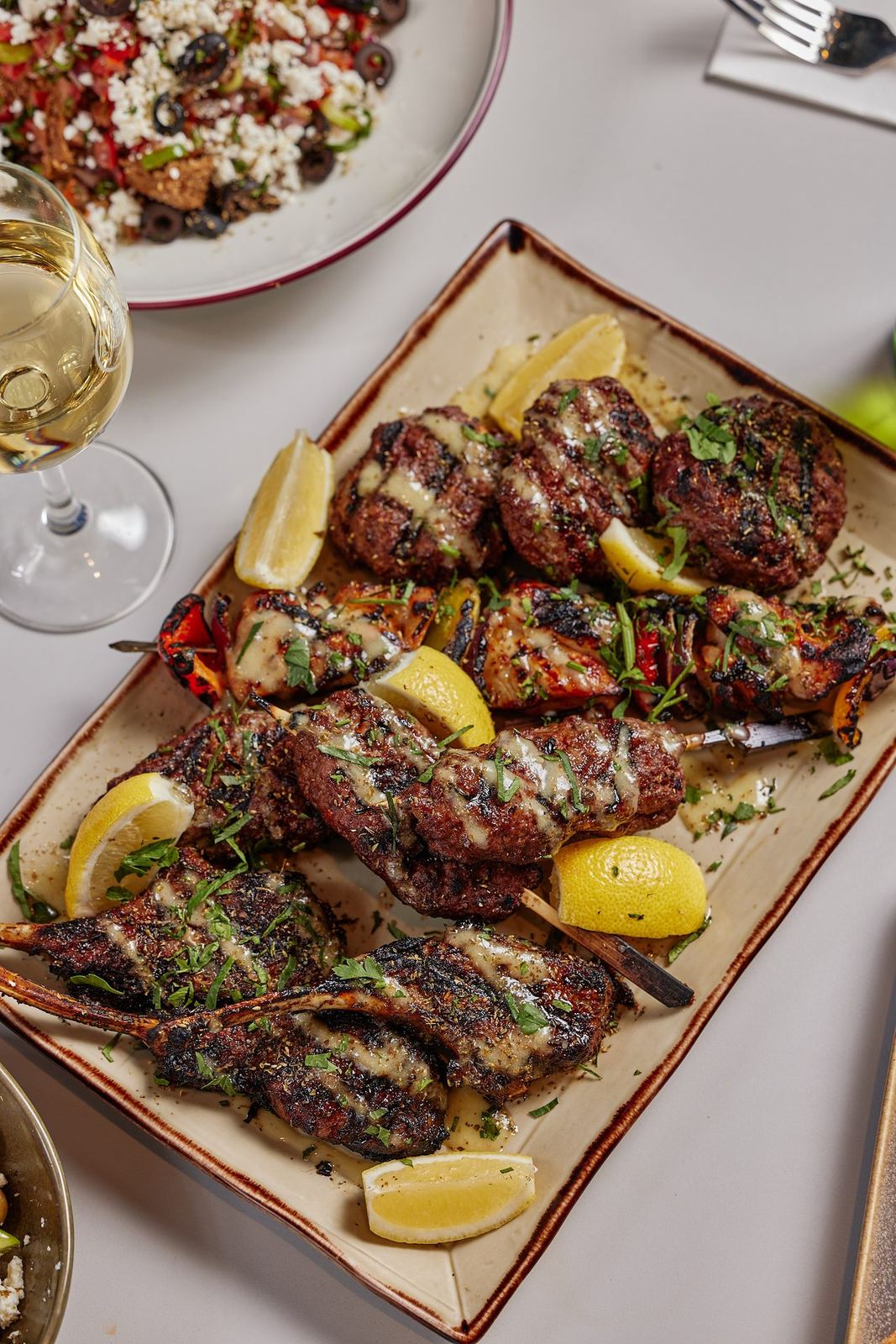 Mixed grill platter at Yassas Craigieburn — halal Greek restaurant in Craigieburn Central Melbourne
